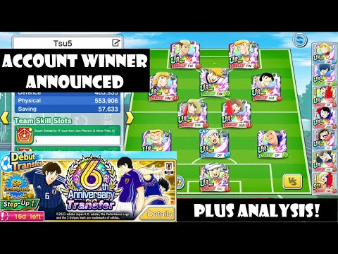 Misugi Transfer analysis + 1st Acct Winner Announced! CHOOSE YOUR GENZO! Captain Tsubasa Dream Team