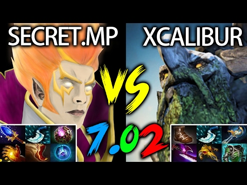 7.02 Invoker Exort Style MP vs Xcalibur Tiny 702 META Dota 2