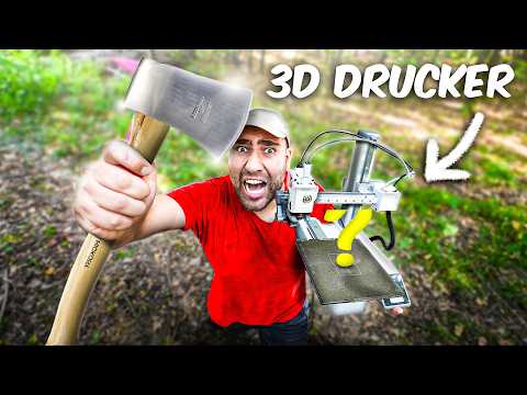 Can I survive 48 hours in the forest with just a 3D printer? 😳🏕️