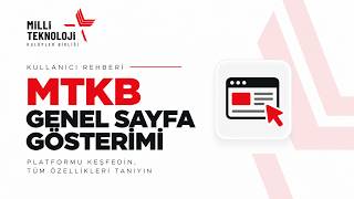 MTKB GENEL SAYFA GÖSTERİMİ NASILDIR?