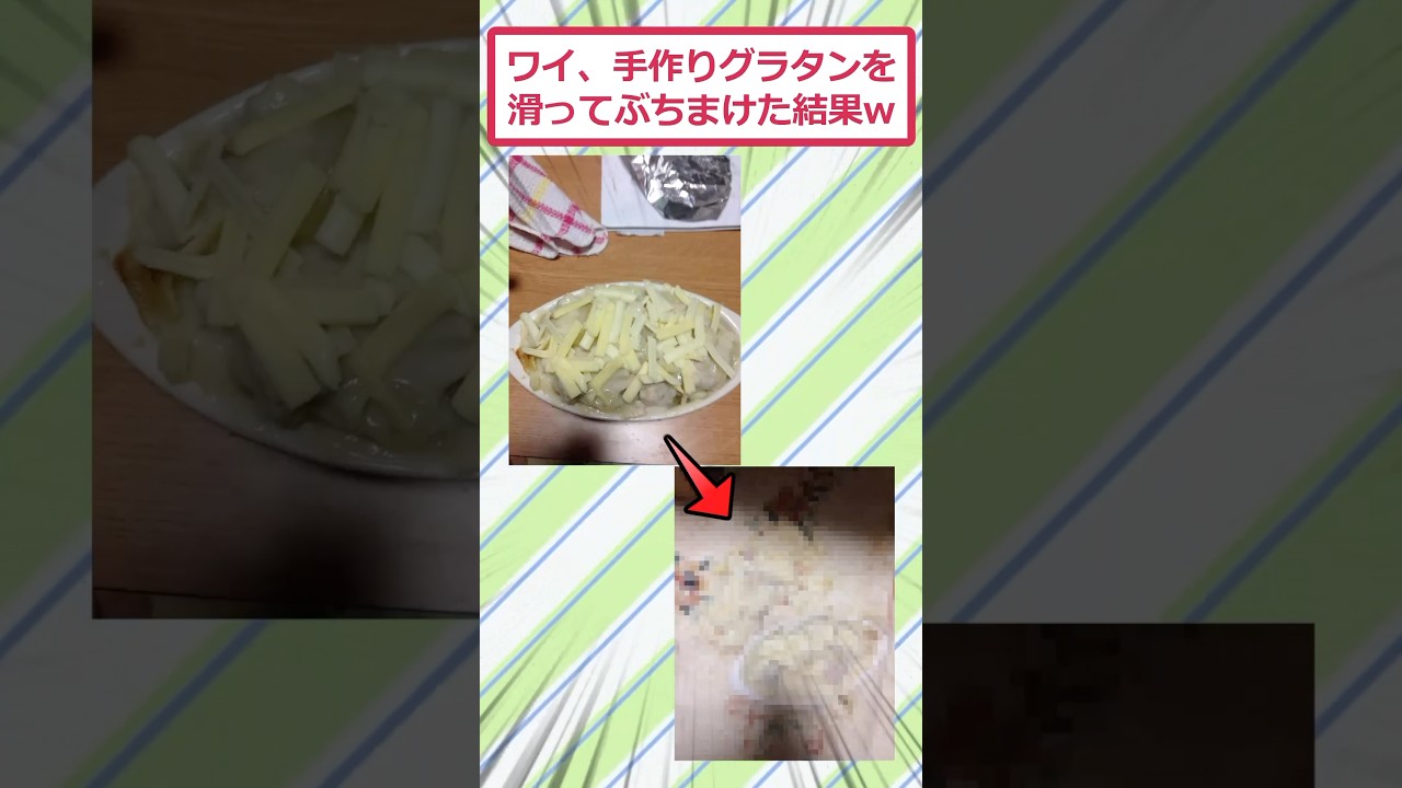 ワイ、手作りグラタンを滑ってぶちまけた結果ww #2ch面白いスレ #2ch #5ch #shorts