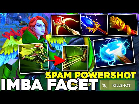 Imba FACET Spam Powershot WINDRANGER Mid Bring Hero Back Insane - Dota 2