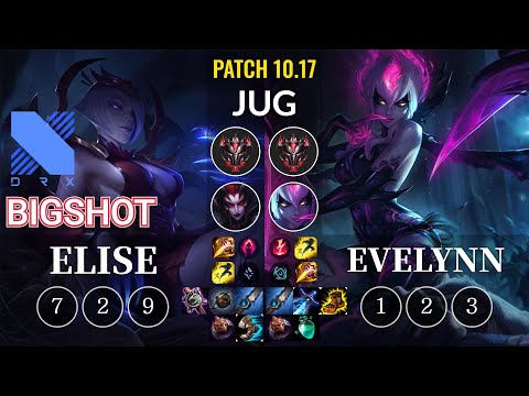 DRX BigShot Elise vs Evelynn Jungle - KR Patch 10.17