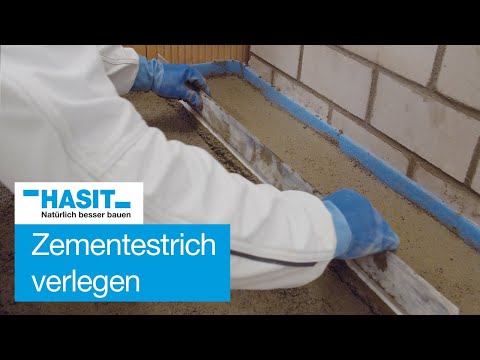 Zementestrich verlegen mit HASIT 421 Estrich/Beton