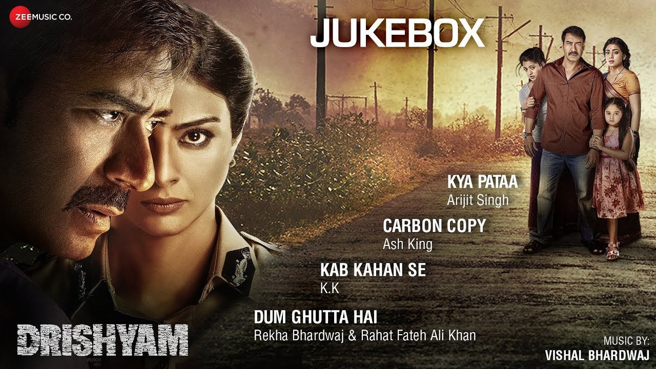 Carbon Copy Lyrics  | Drishyam: Visuals Can Be Deceptive | Ajay Devgn, Shriya Saran | Ash King | Vishal Bhardwaj