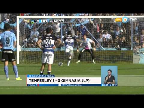 Visión 7 - Se completó la fecha: Temperley 1 - 3 Gimnasia (LP)