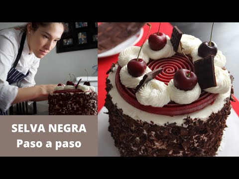 TARTA SELVA NEGRA autentica. Receta PASO A PASO. Receta de tarta Selva Negra. Postre alemán.