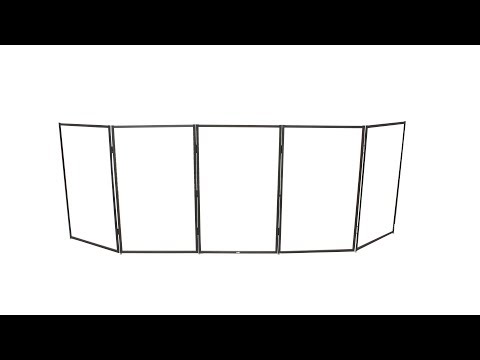 ProX XF-5X3048B DJ Facade 5 Panel Scrim Black White