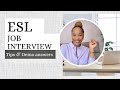 How to ACE your ESL Teaching Job interview+Interview questions & demo answers#roadto14k #eslteacher