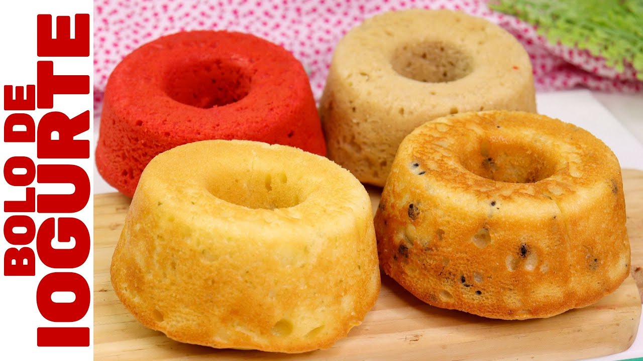 BOLO DE IOGURTE: 4 SABORES COM APENAS 1 MASSA! | Delicioso e prático! Sem batedeira!