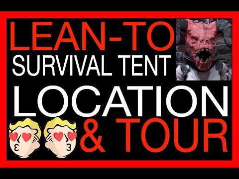 LEAN-TO SURVIVAL TENT tour & location Fallout 76 comes with HOW TO CHANGE TENT SKIN fo76 Fallout 1st