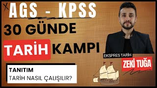 30 GÜNDE AGS/KPSS TARİH KAMPI (GÜN 0)