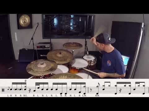 60 Second Drum Lesson | Flamed 16th & 32nd notes fill