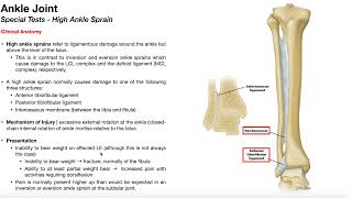 High Ankle Sprains | Anatomy, Presentation, Diagnosis, & Treatment Basics