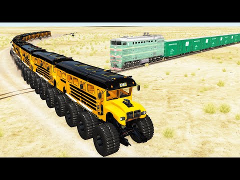 Railway Сrossing Train Сrashes #18 - Beamng drive