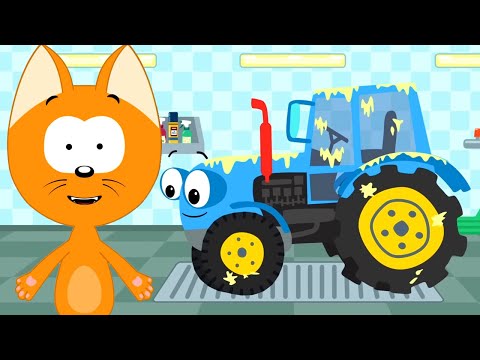 Большой сборник 🔥 Все серии подряд – Котенок и автомойка – Котэ ТВ – Развивающий мультик про машинки
