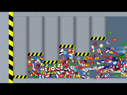 Shutter Crush #6 - Marble Race Countries in Algodoo