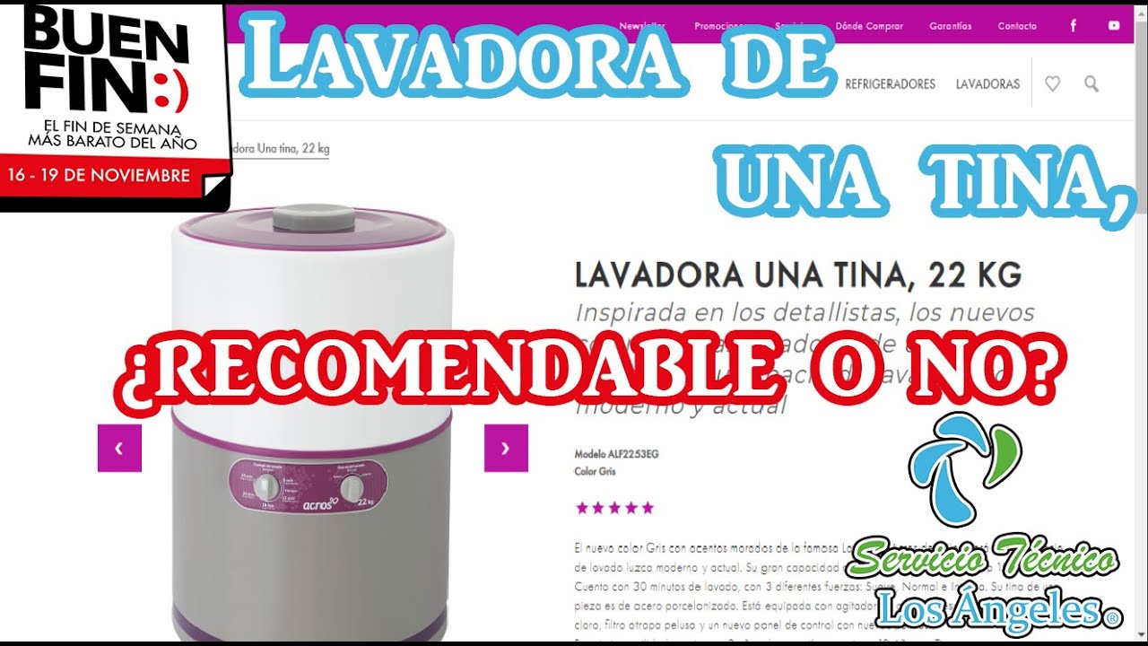 ¿Lavadora de una sola tina, es recomendable