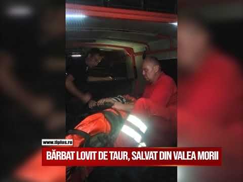 Bărbat lovit de taur, salvat din Valea Morii