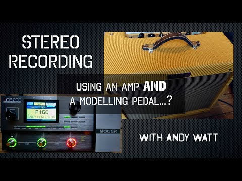 Stereo recording with an amp AND a modelling pedal...? (Mooer GE200)