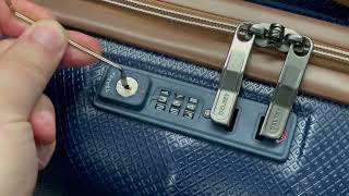 TSA approved lock picked on a Delsey St. Tropez Slim suitcase