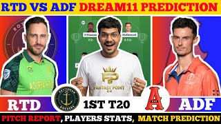 RTD vs ADF Dream11 Prediction | RTD vs ADF Dream11 | Rotterdam Dockers vs Amsterdam Flames T20 Match