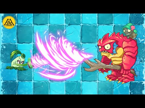 Pvz 2 - Melee Plant Attack Vs Deep Sea Gargantuar !! Plants Vs Zombies 2
