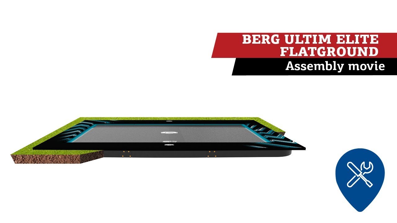 Батут Berg Ultim FlatGround Elite Grey 500x300 см с сеткой Deluxe XL