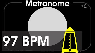 97 BPM Metronome - Moderato - 1080p - TICK and FLASH, Digital, Beats per Minute