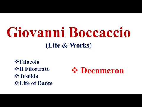 Giovanni Boccaccio | Decameron | Other Works | in Hindi |