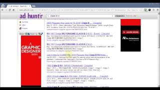 Searching for RVs on Craigslist using Adhuntr