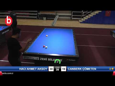 HACI AHMET AKSOY & CANBERK ÇÖMETEN Bilardo Maçı - 2019 TÜRKİYE KUPASI 2.ETAP ERKEKLER-5.ÖN ELEME