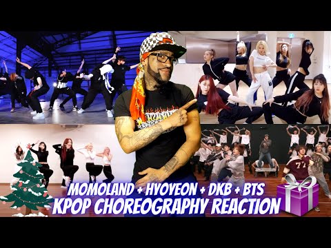 MOMOLAND X HYOYEON X DKB X BTS KPOP CHOREOGRAPHY REACTION