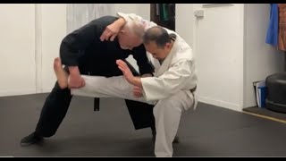 Leg Throws - defence from a straight punch, single hook, & a right/left hooks - Orange Belt Syllabus