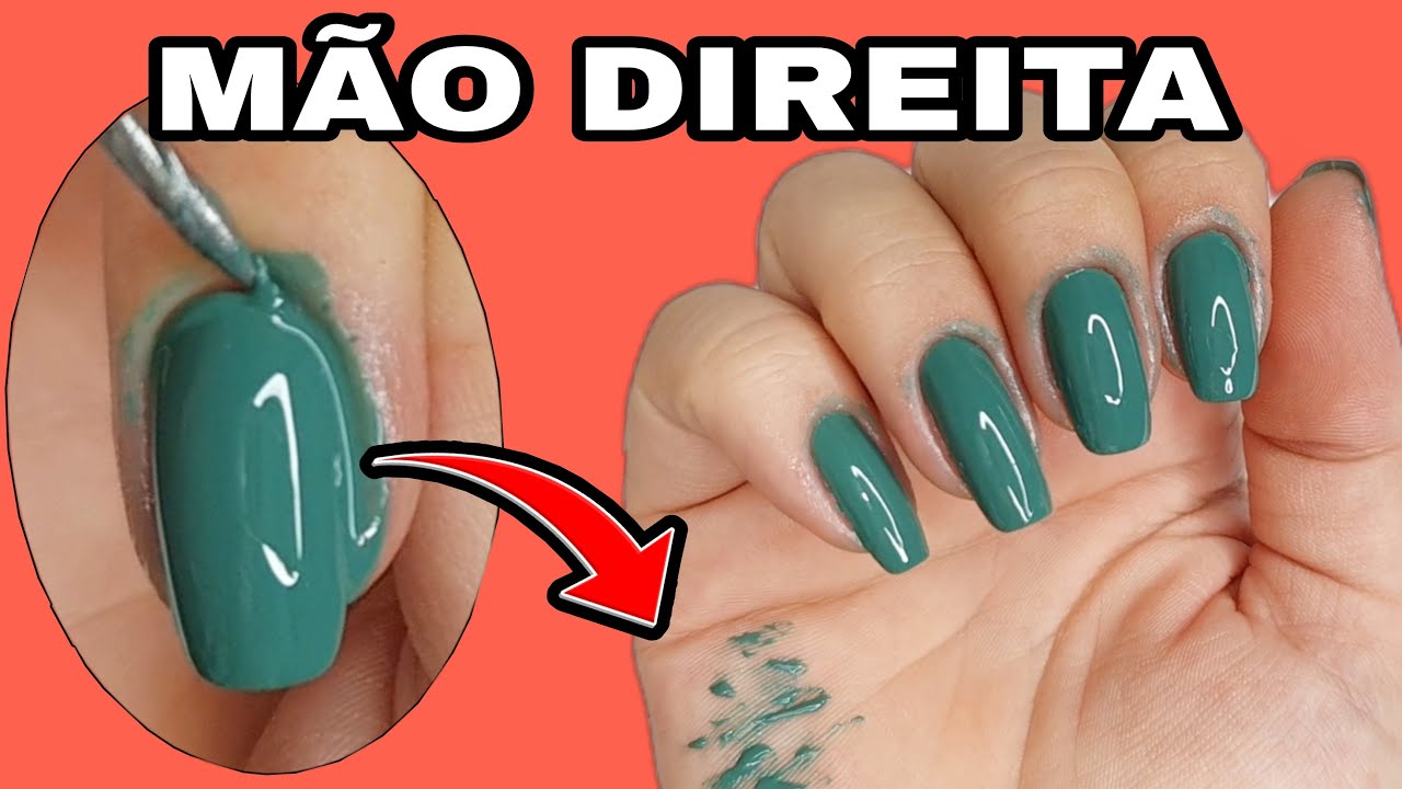 COMO PINTAR AS UNHAS DA MÃO DIREITA - USANDO A MÃO NÃO DOMINANTE
