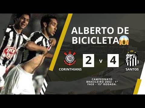 Corinthians 2 x 4 Santos - Campeonato Brasileiro 2002 - 1° Fase - 15° Rodada.