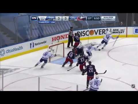 Auston Matthews OT Goal vs Blue Jackets | Stanley Cup Qualifiers 2020