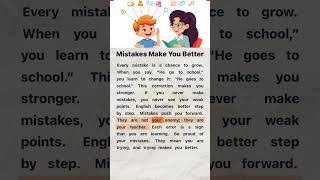 Mistakes Make You Better 💪✨ | English Reading and Listening Practice #englishforbeginners