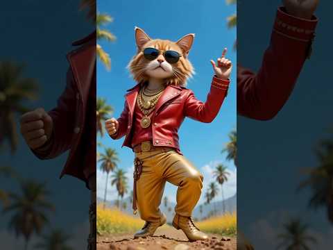 Cat dances for super star Rajini Khanth song Ballelekka #cute #cutecat #rajinikanth
