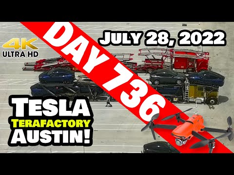 LOADS OF MODEL Ys SHIPPED OUT OF GIGA TEXAS! - Tesla Gigafactory Austin 4K  Day 736 - 7/28/22 -Tesla