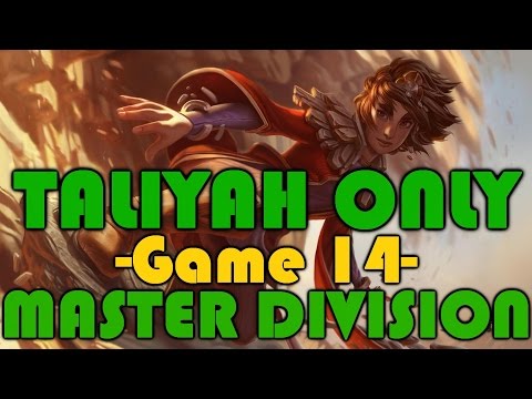 Taliyah Only (Master Division) - TALIYAH PERFECT KDA - [vs Ahri] - Game 14 [6.13]