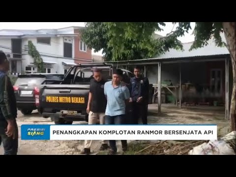 SATRESKRIM POLRES METRO BEKASI TANGKAP KOMPLOTAN PENCURI MOTOR BERSENJATA API