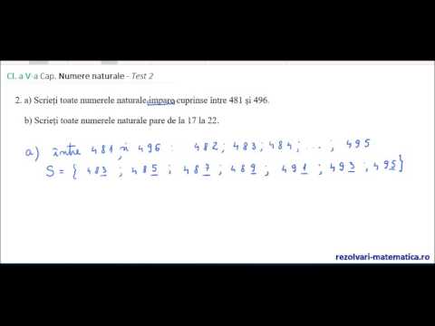 Cl  a V-a   Cap  Nr.  naturale - Test 2 - Ex  2