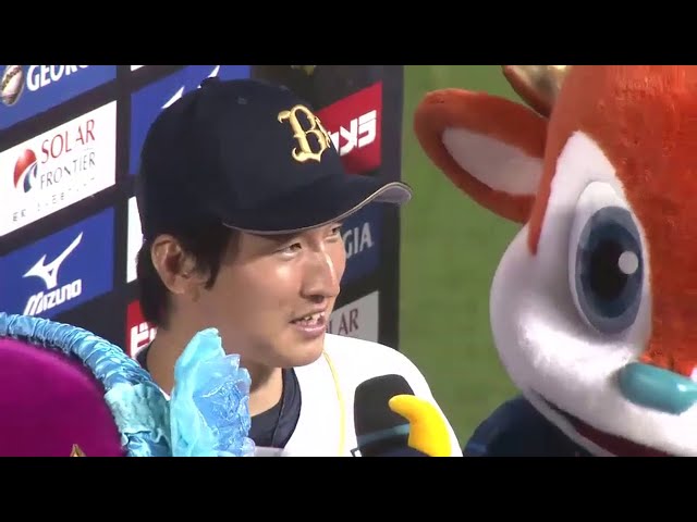 バファローズ東明投手ヒーローインタビュー 2014/8/27 Bs-M