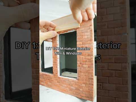DIY Exterior Trim Details & Windows #miniature #dollhouse #diy
