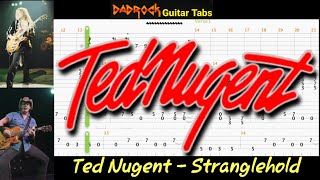 Stranglehold - Ted Nugent - Guitar + Bass TABS Lesson