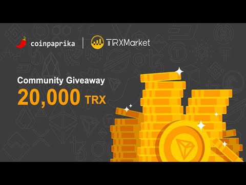 20,000 Mil Tron (TRX) Grátis na campanha de Giveaway Coinpaprika ! 100% Verdadeiro. 🌶