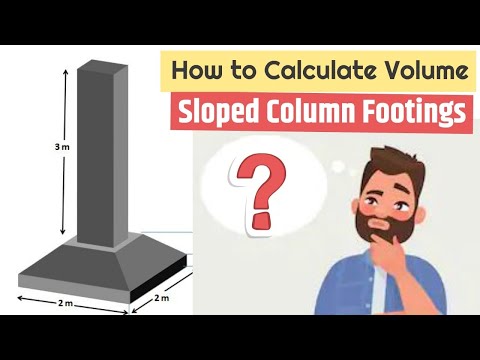 Isolated Footing Volume Calculation Sloped Footing Concrete Quantity