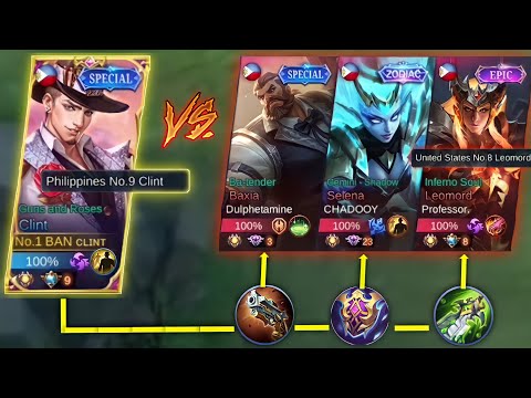 CLINT BEST BUILD AGAINST 3 TOP GLOBAL ENEMIES! | with Ohmyv33nus! (MUST WATCH✓) | MLBB