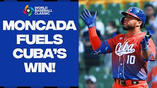 Yoán Moncada has MONSTER day to lead Cuba to its first win of the 2023 World Baseball Classic!